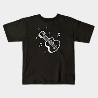 Guitar music instruments Hand-drawn Kids T-Shirt